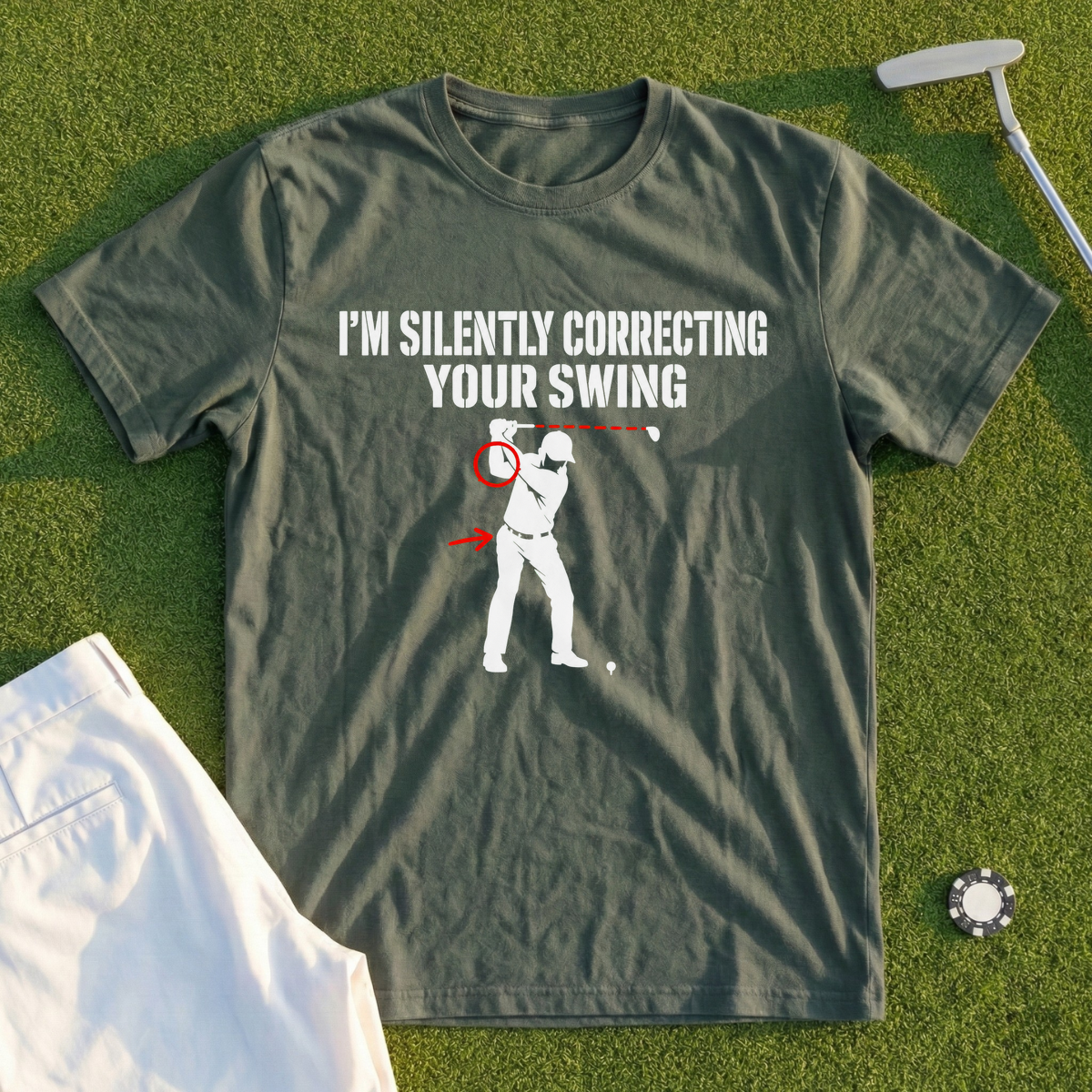 I'm Silently Correcting Your Swing Tee