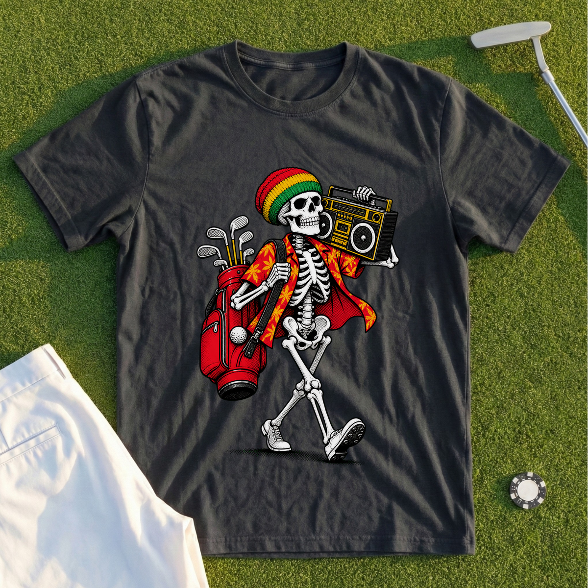 Island Strut, Skeleton Caddie Tee