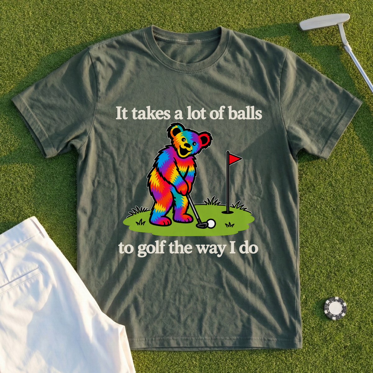 It Takes A Lot Of Balls Bear Tee