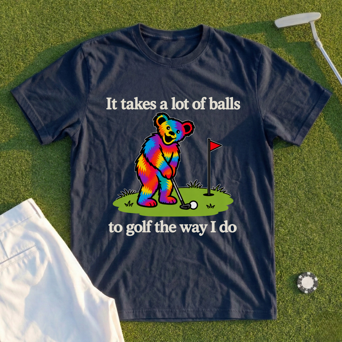 It Takes A Lot Of Balls Bear Tee