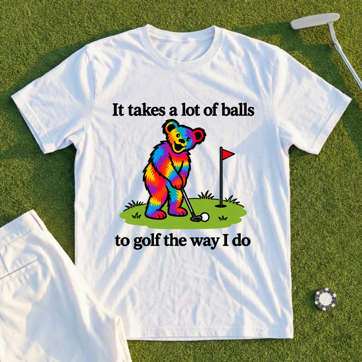 It Takes A Lot Of Balls Bear Tee
