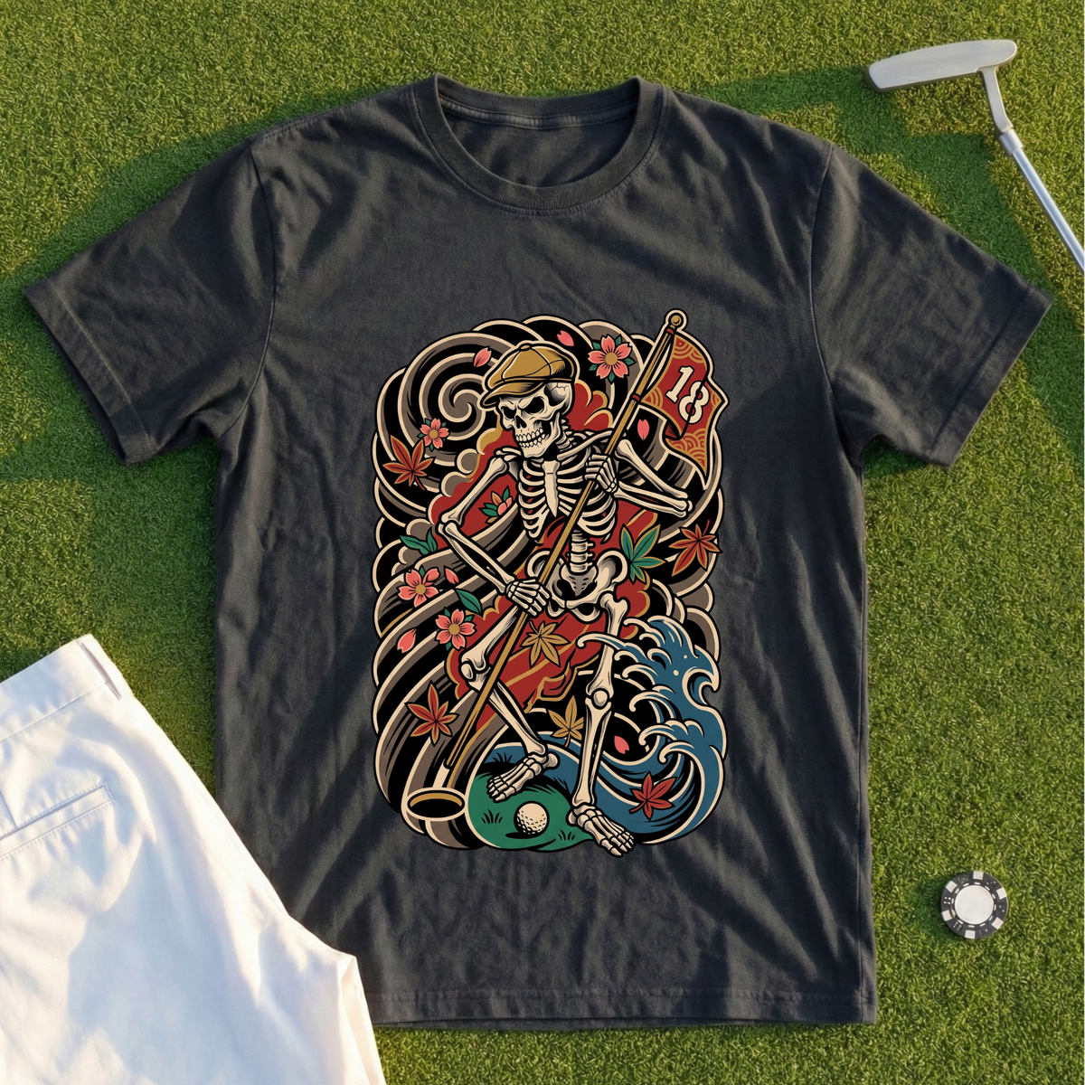 Japanese Tattoo Skeleton Tee