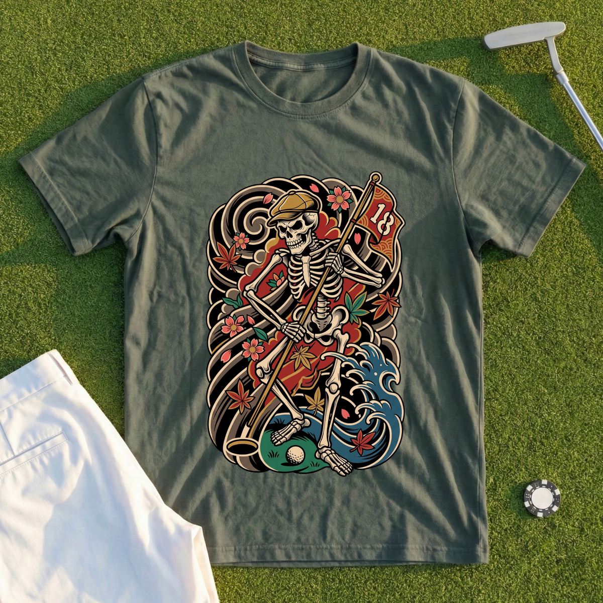 Japanese Tattoo Skeleton Tee