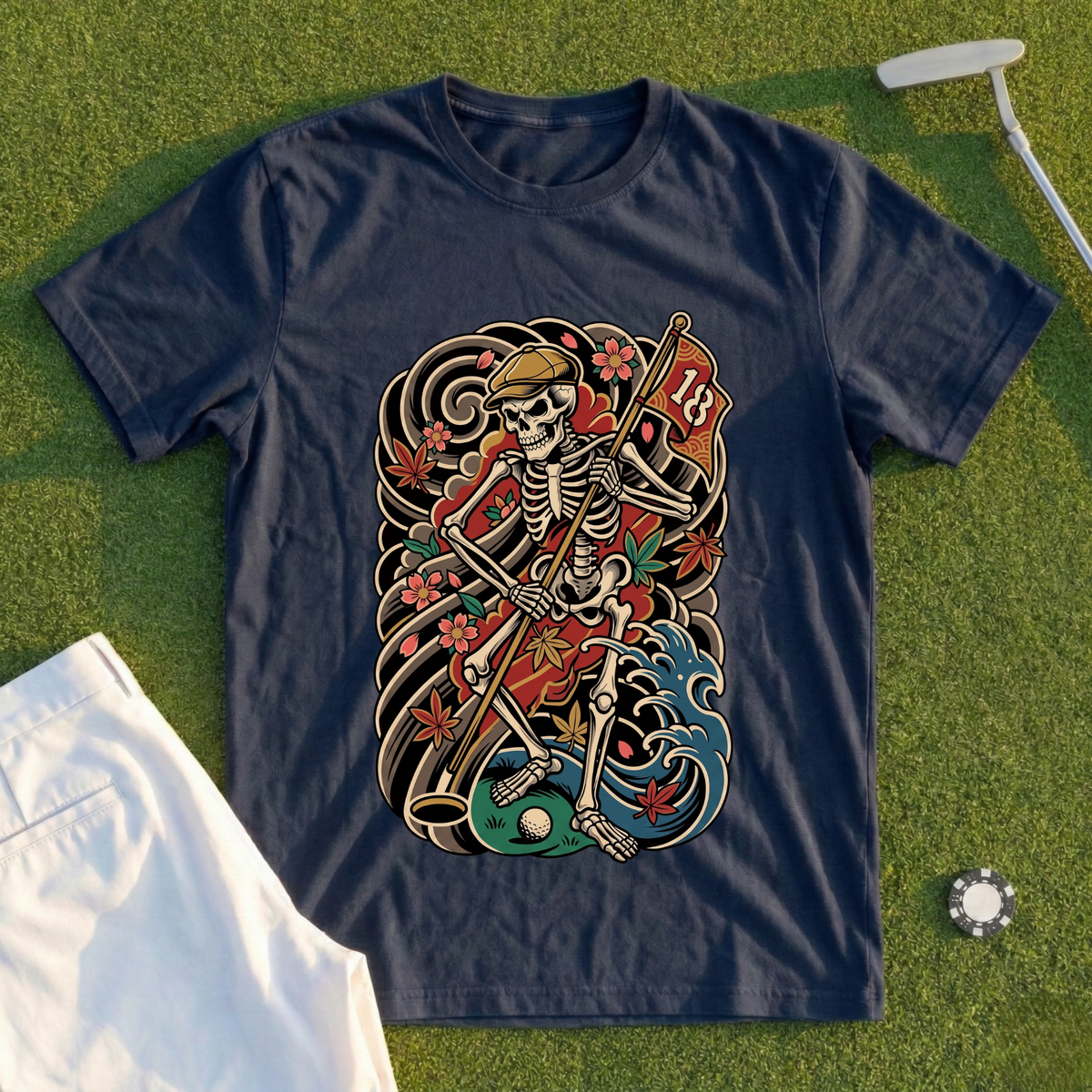 Japanese Tattoo Skeleton Tee