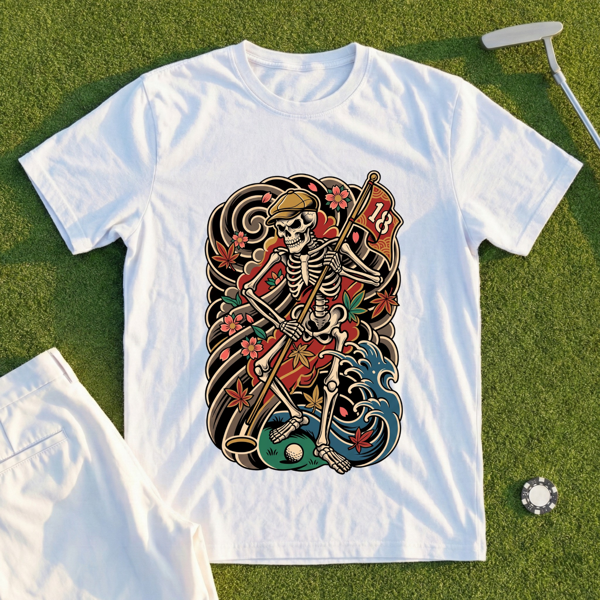 Japanese Tattoo Skeleton Tee