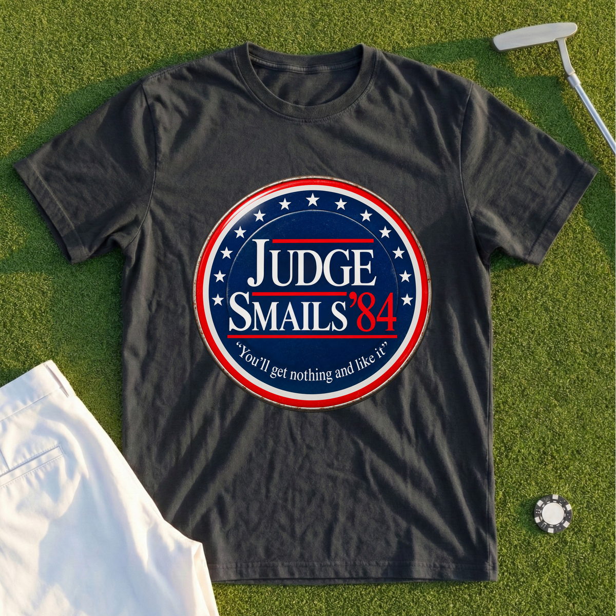 Judge Smails '84 Campaign Button Tee