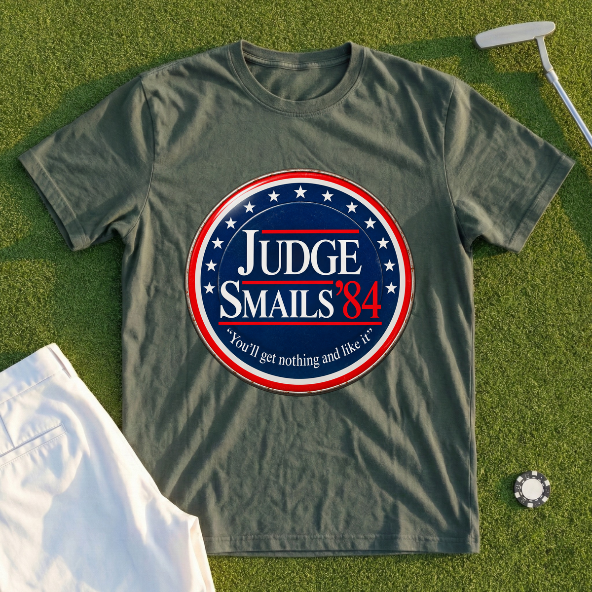 Judge Smails '84 Campaign Button Tee