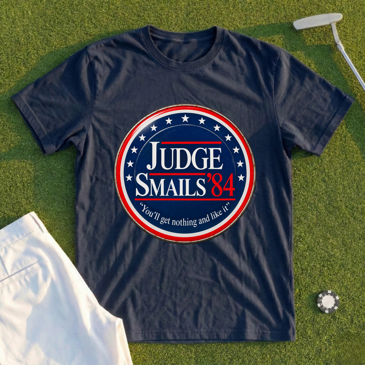 Judge Smails '84 Campaign Button Tee