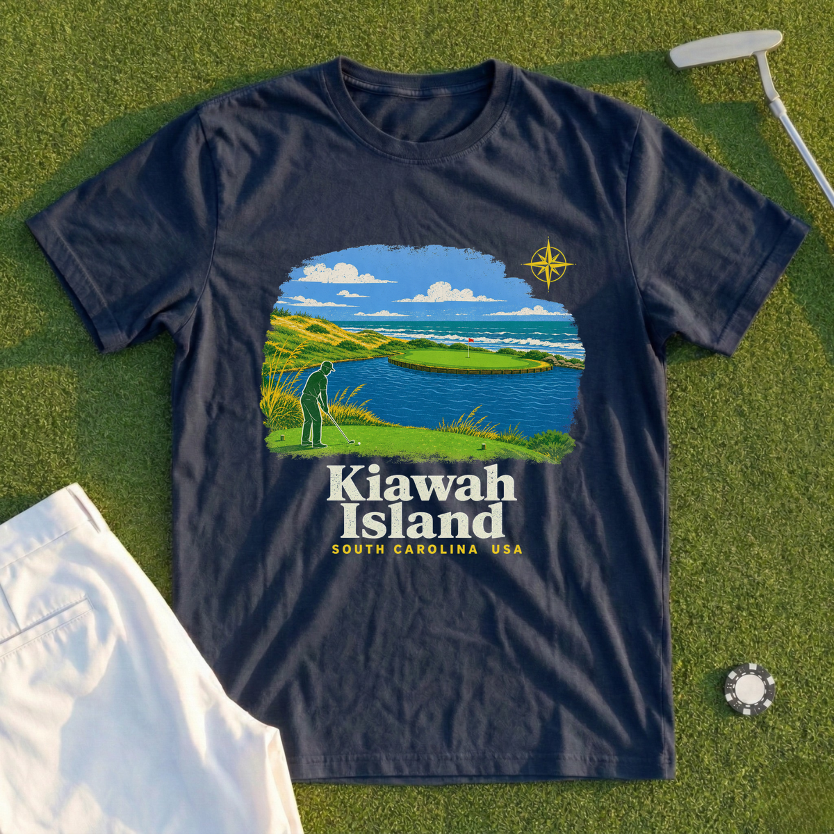 Kiawah Island, Ocean Course Travel Poster Tee