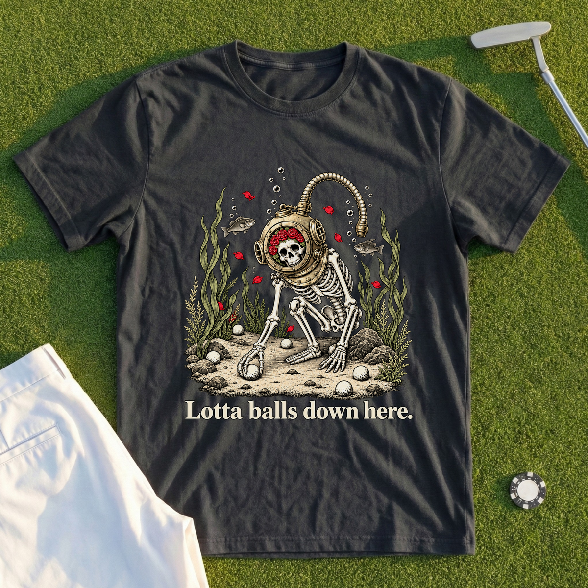 Lotta Balls Down Here Tee