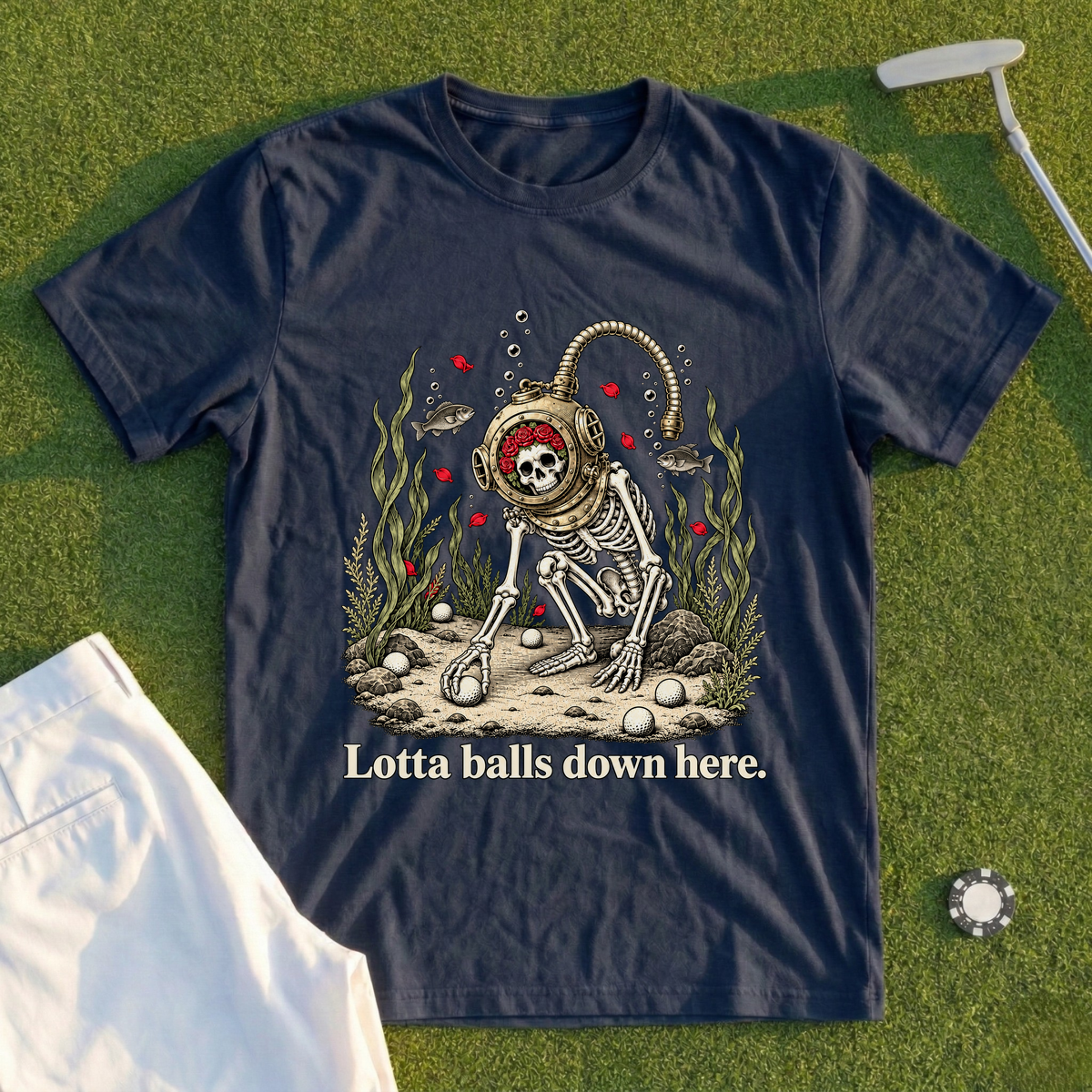 Lotta Balls Down Here Tee