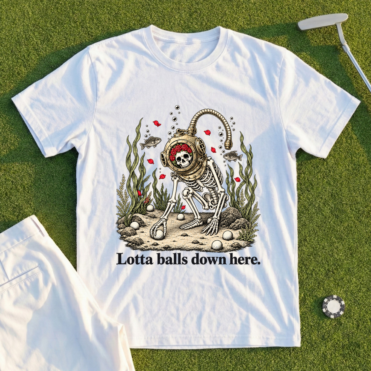 Lotta Balls Down Here Tee