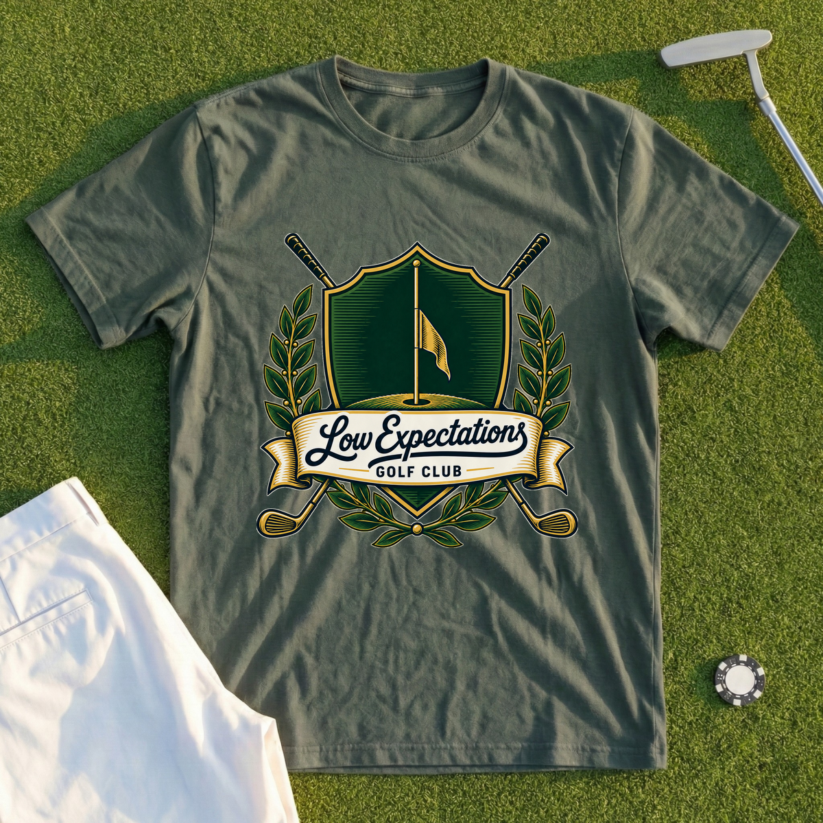 Low Expectations Golf Club Crest Tee