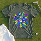 Martini Skeleton Strut Graffiti Tee