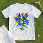 Martini Skeleton Strut Graffiti Tee