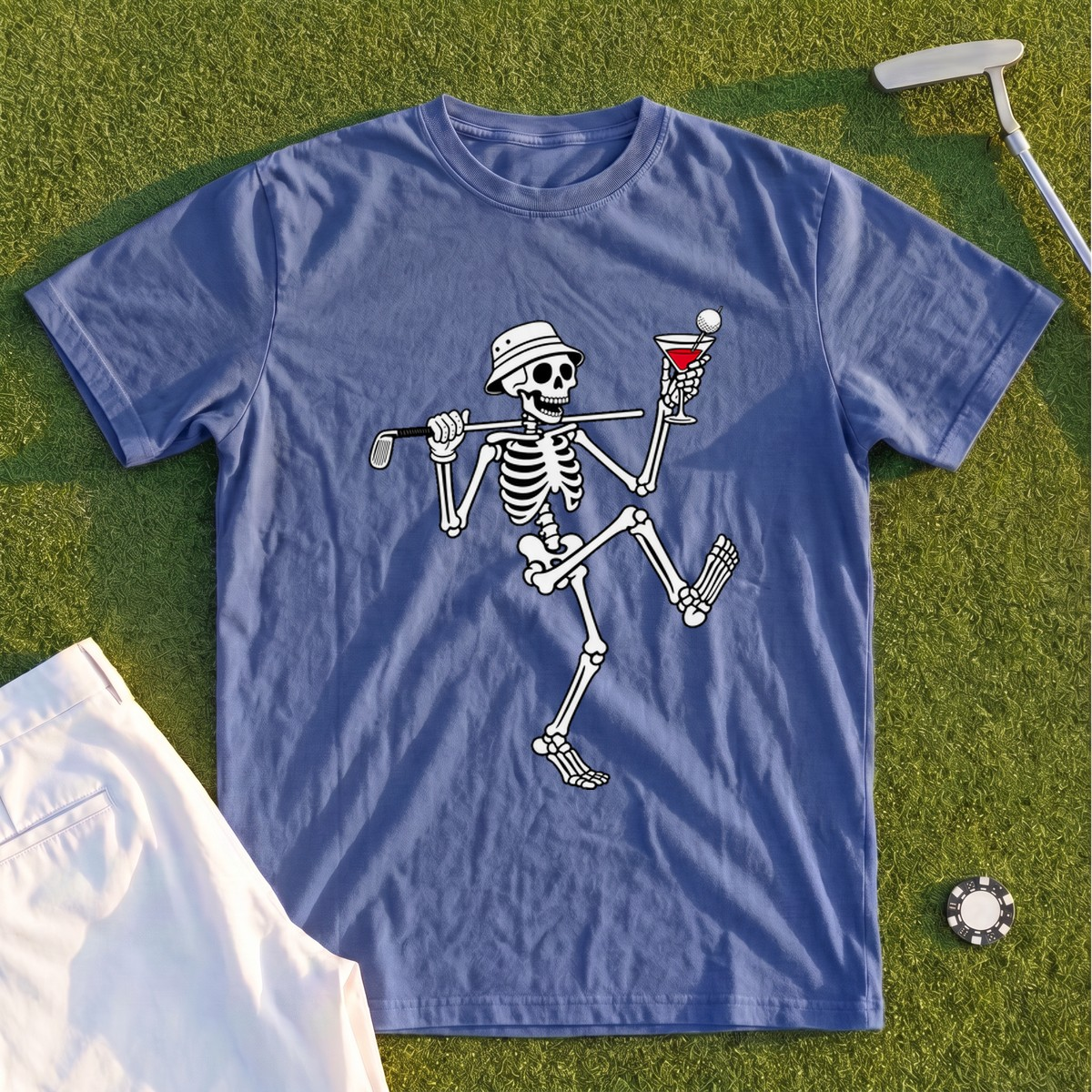 Martini Skeleton Strut Premium Tee