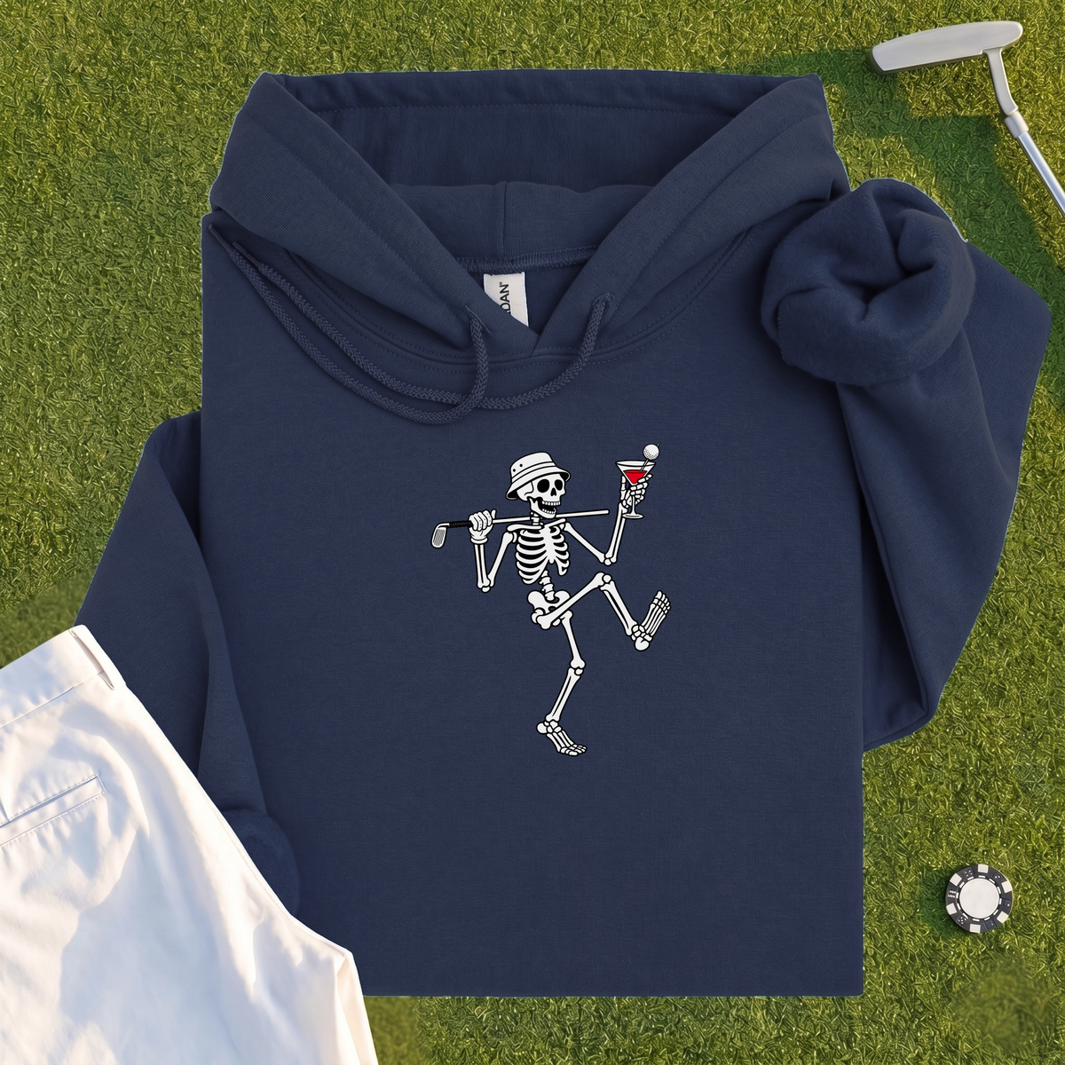 Martini Skeleton Strut Hoodie