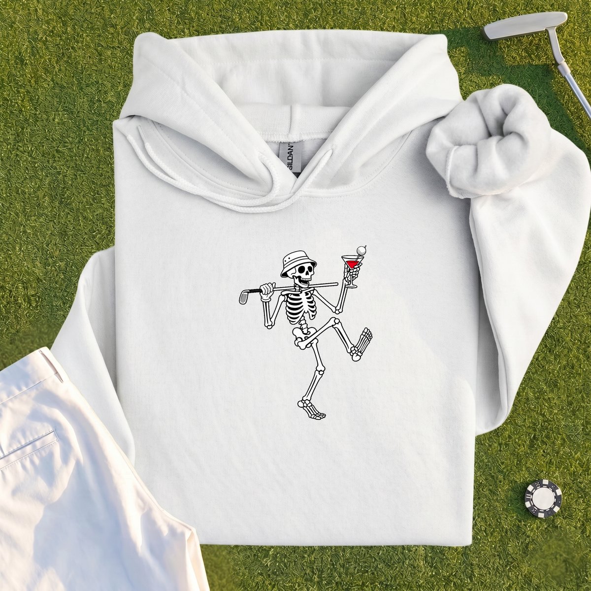Martini Skeleton Strut Hoodie