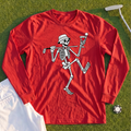 Martini Skeleton Strut Long Sleeve Tee