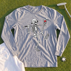Martini Skeleton Strut Long Sleeve Tee