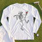 Martini Skeleton Strut Long Sleeve Tee