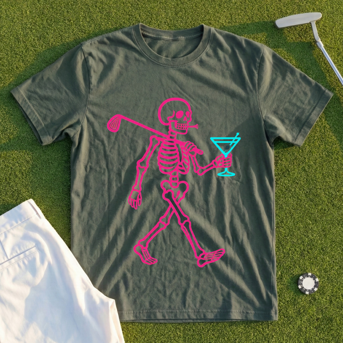 Neon Skeleton Strut Tee