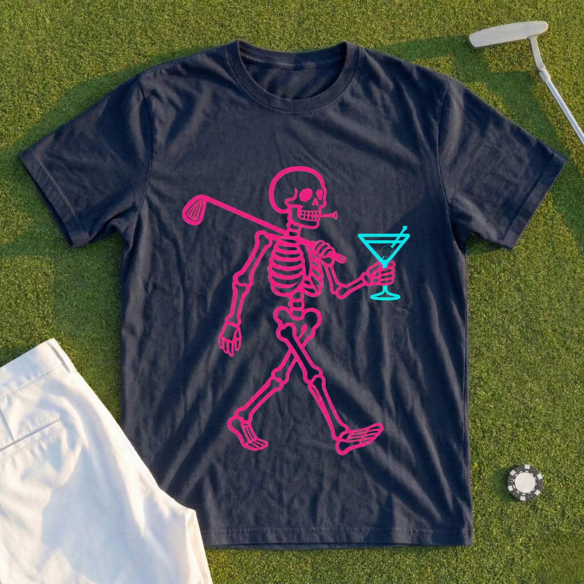 Neon Skeleton Strut Tee