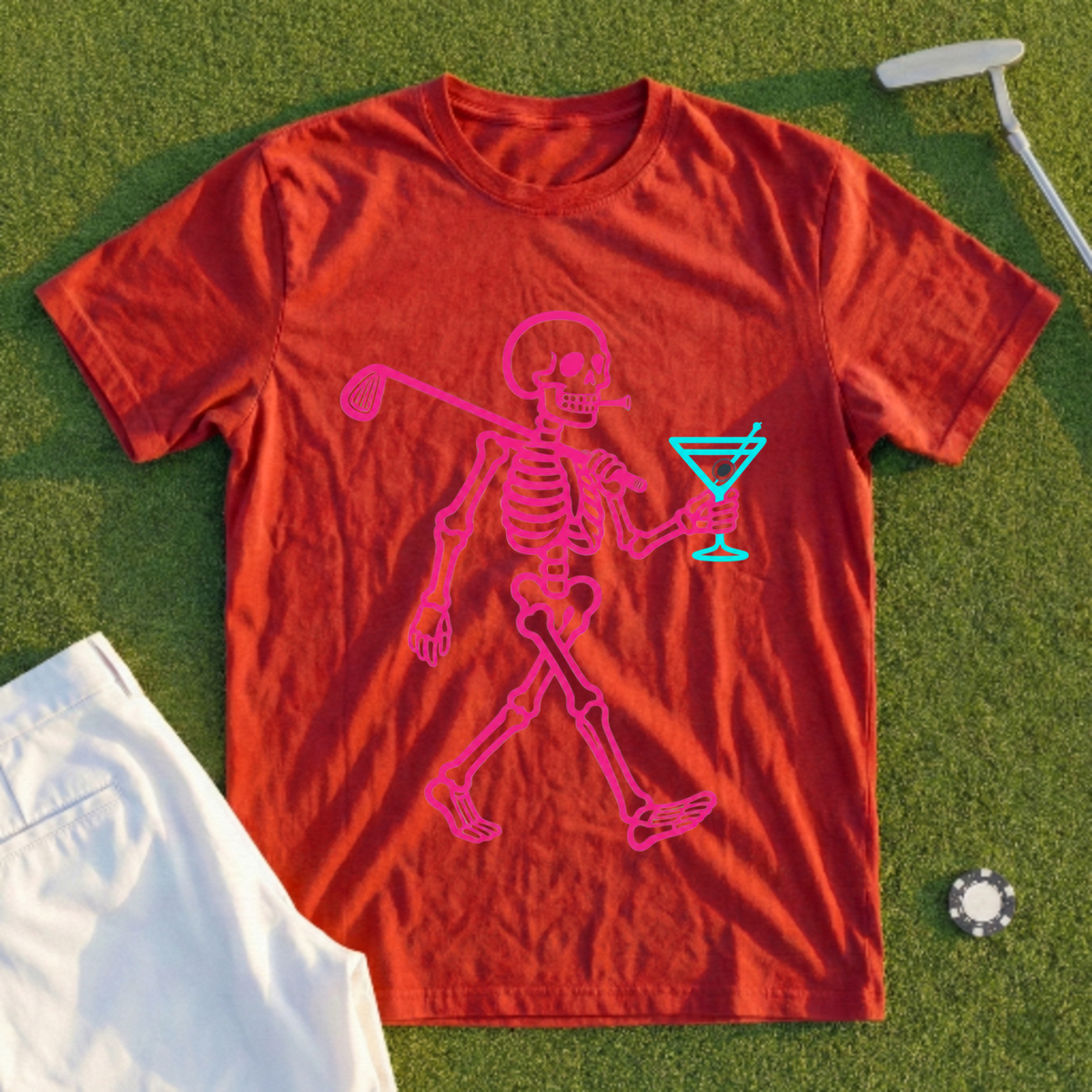 Neon Skeleton Strut Tee