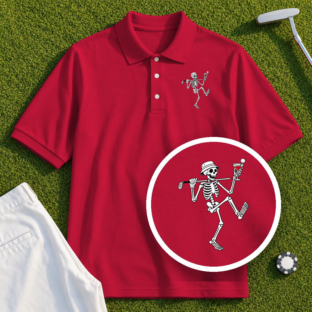 Martini Skeleton Strut Performance Polo