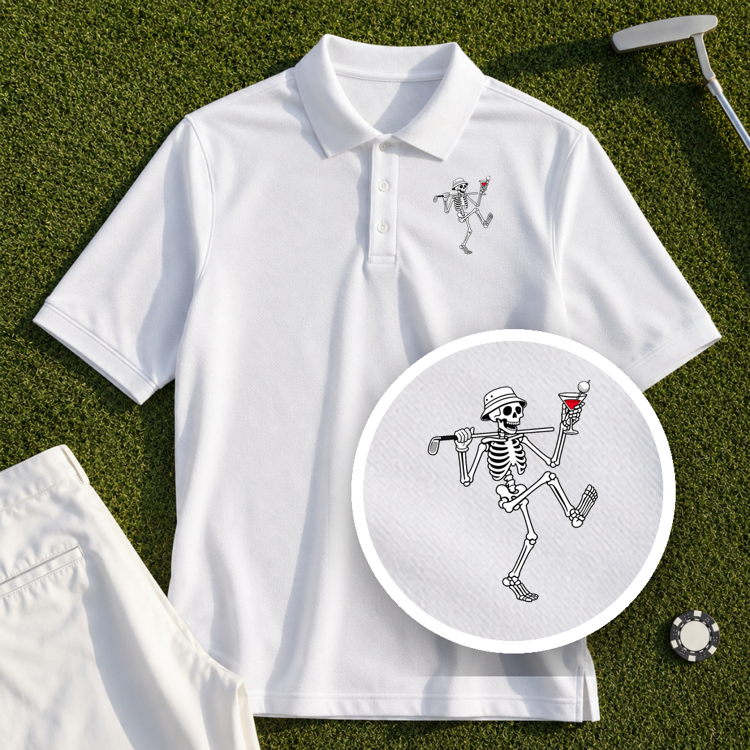 Martini Skeleton Strut Performance Polo