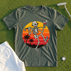 Martini Skeleton Strut Sunset Tee