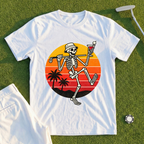 Martini Skeleton Strut Sunset Tee