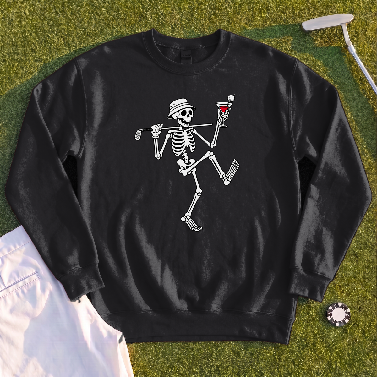 Martini Skeleton Strut Sweatshirt