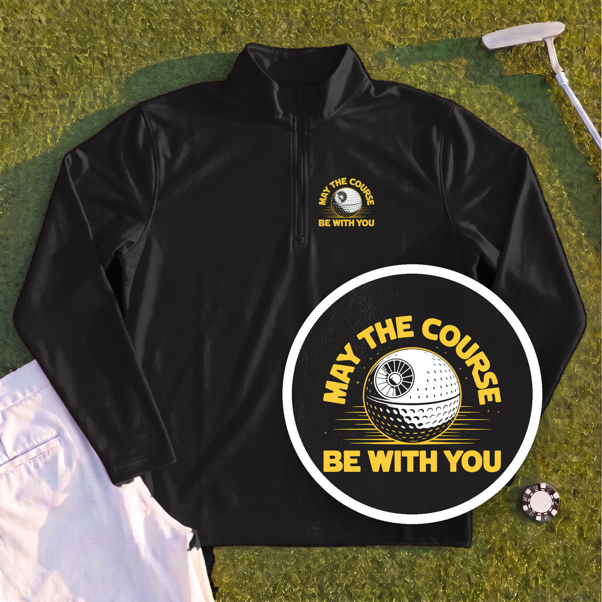 May The Course Be With You Quarter Zip