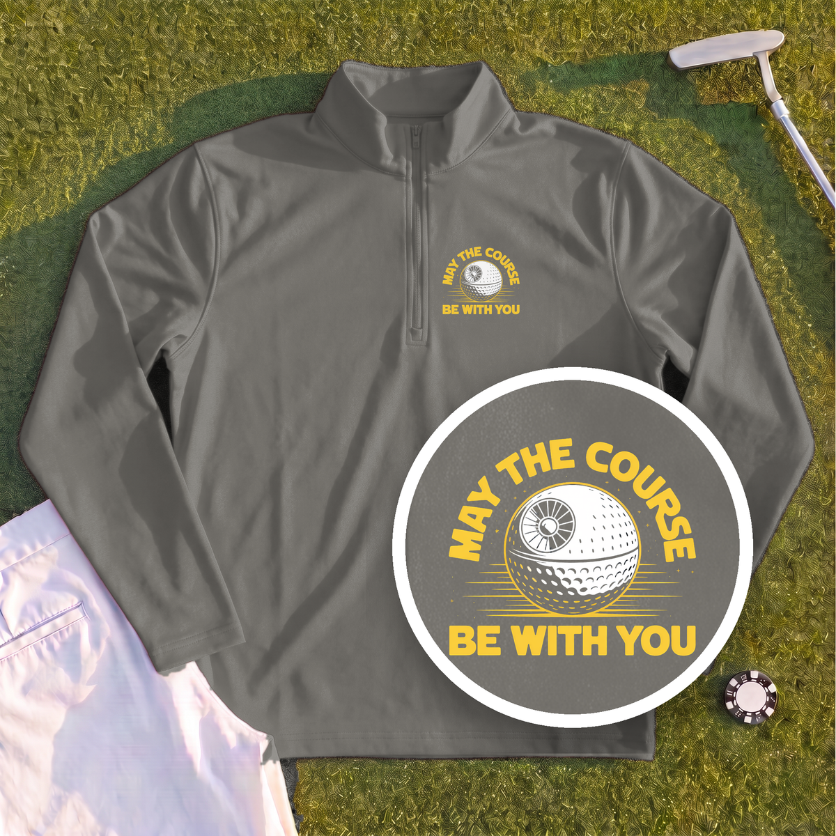 May The Course Be With You Quarter Zip