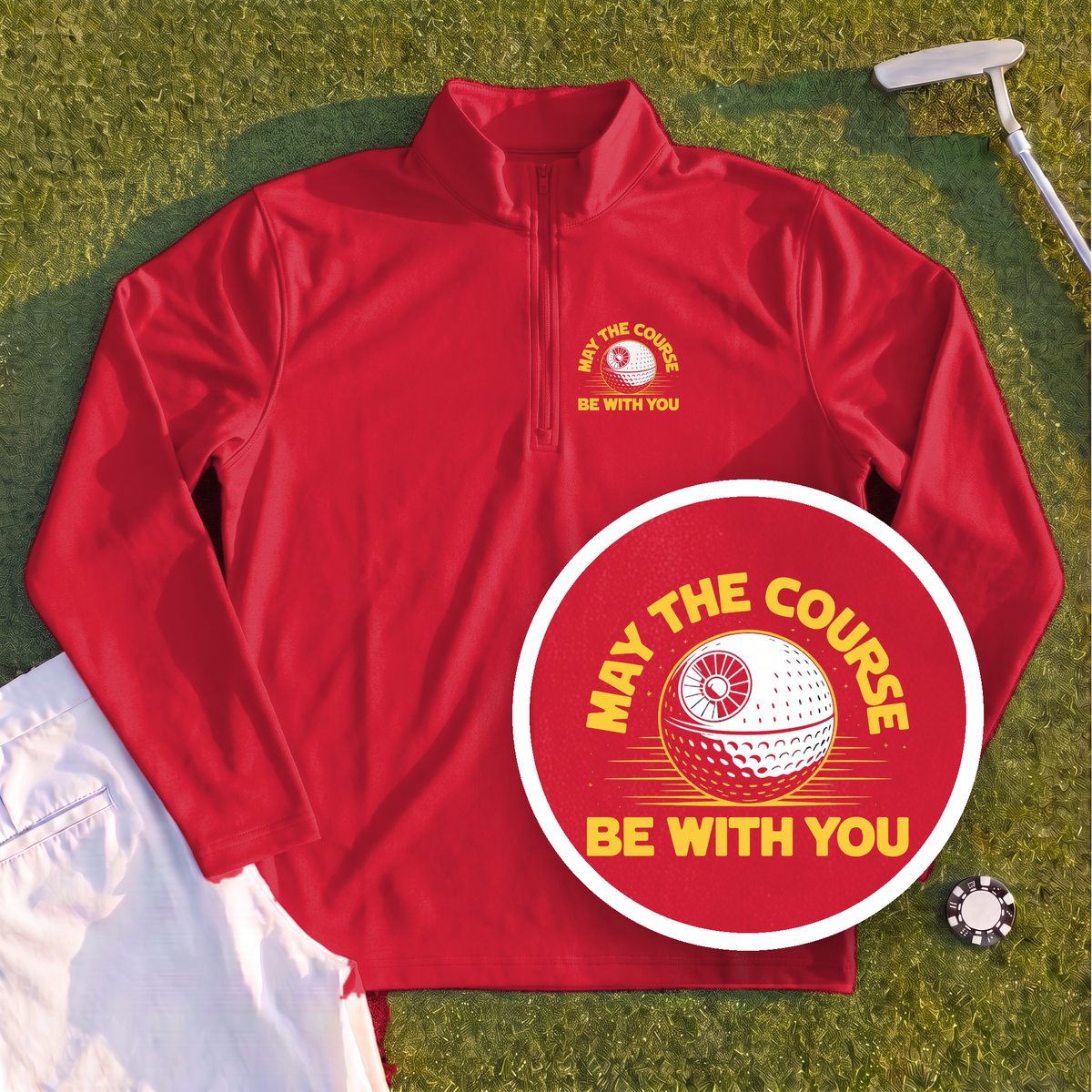 May The Course Be With You Quarter Zip