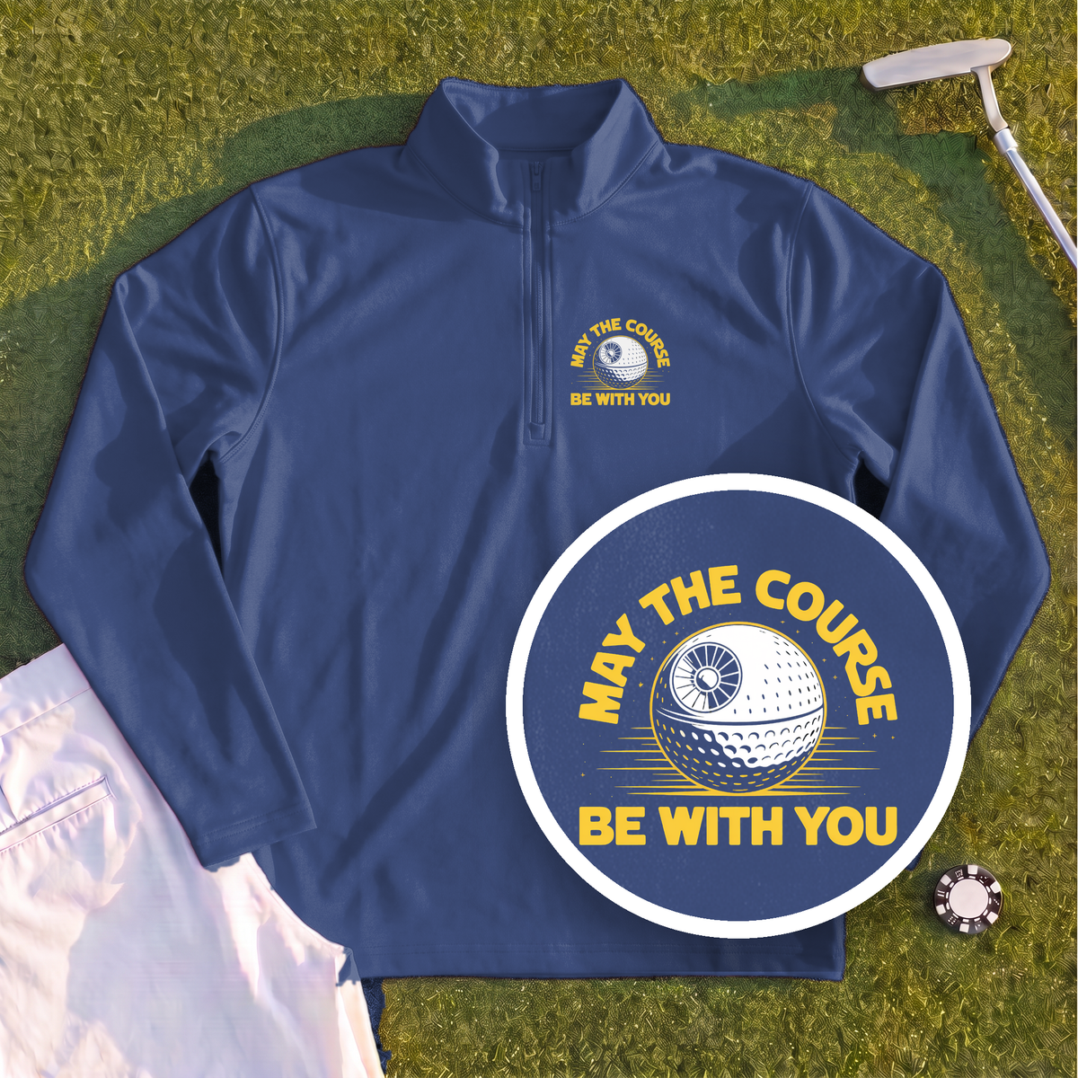 May The Course Be With You Quarter Zip