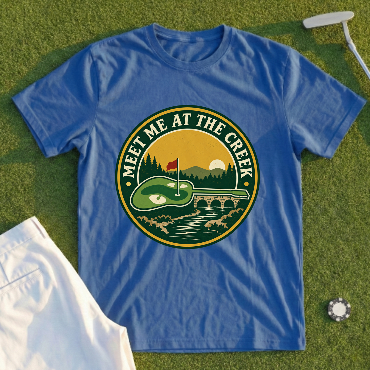 Meet Me At The Creek Park Badge Tee