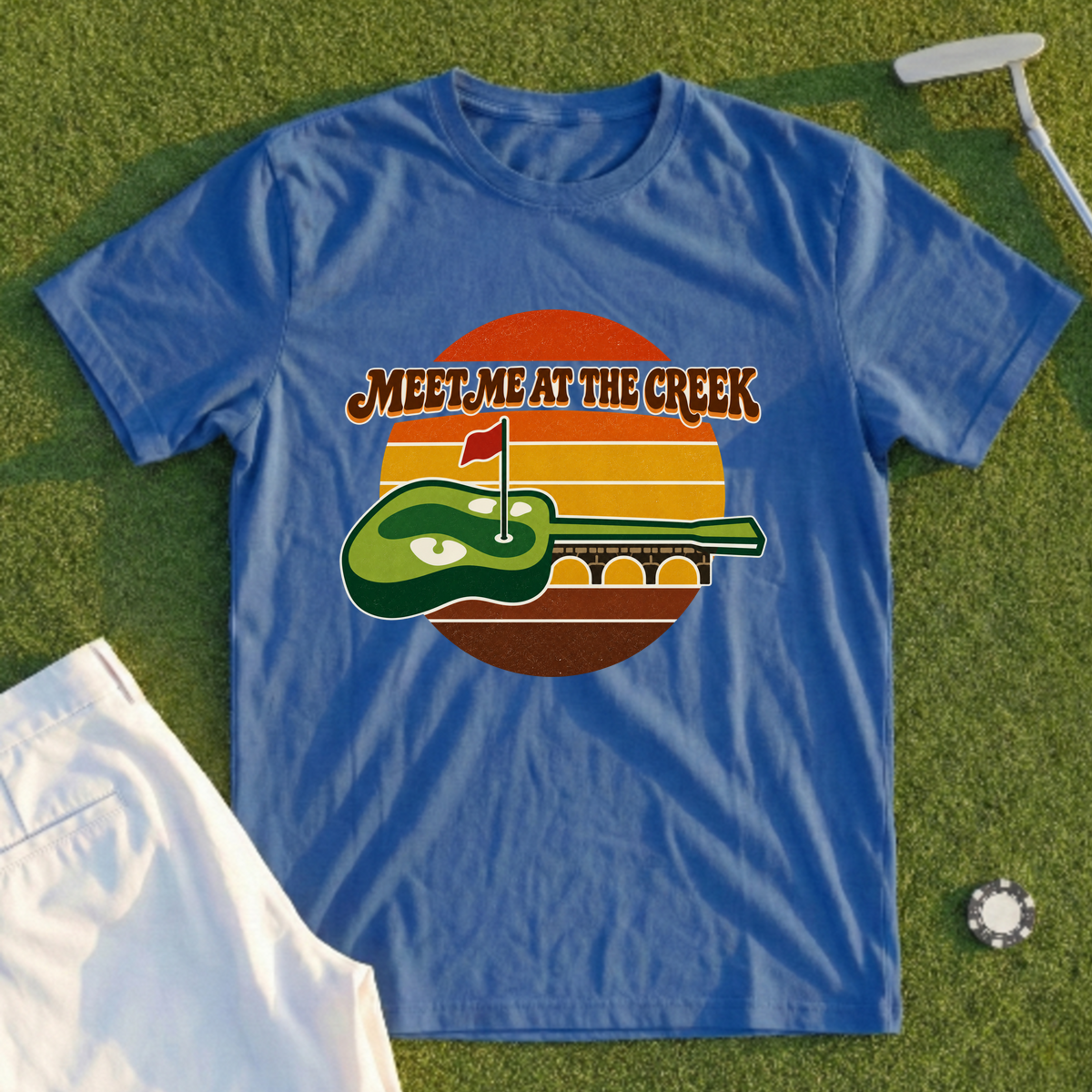 Meet Me At The Creek Retro Sunset Tee