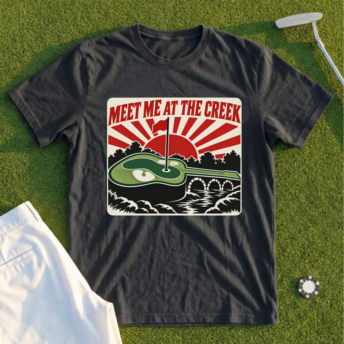 Meet Me At The Creek Rising Sun Poster Tee