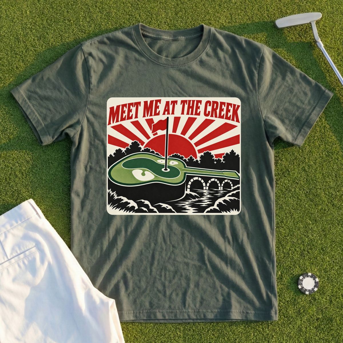Meet Me At The Creek Rising Sun Poster Tee