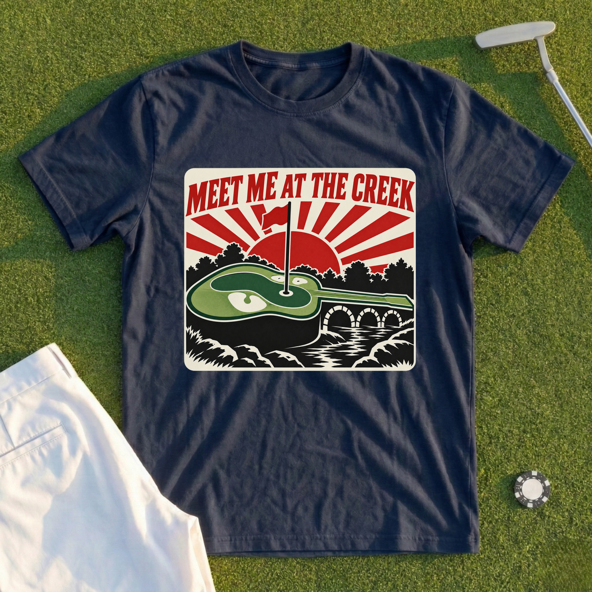 Meet Me At The Creek Rising Sun Poster Tee