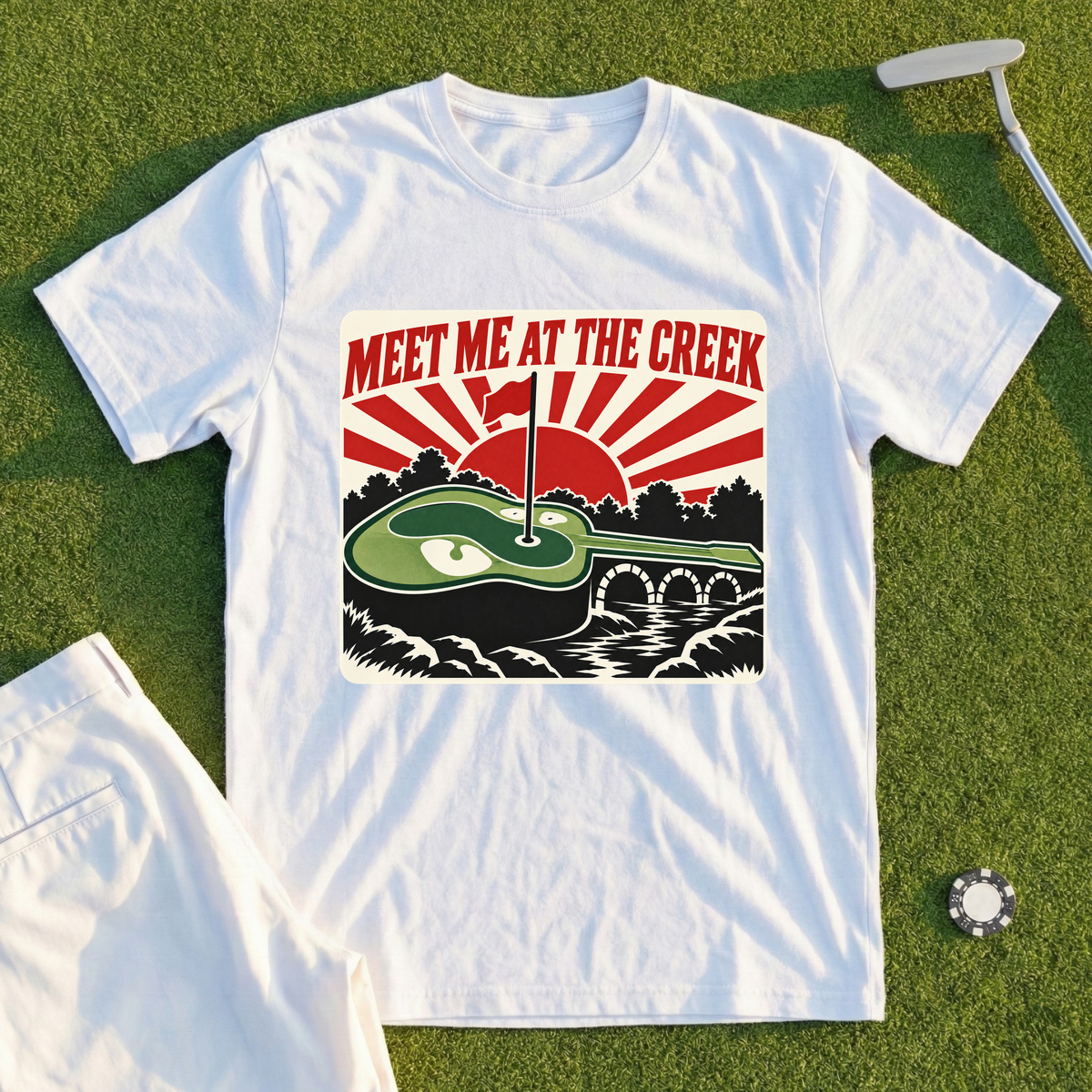 Meet Me At The Creek Rising Sun Poster Tee