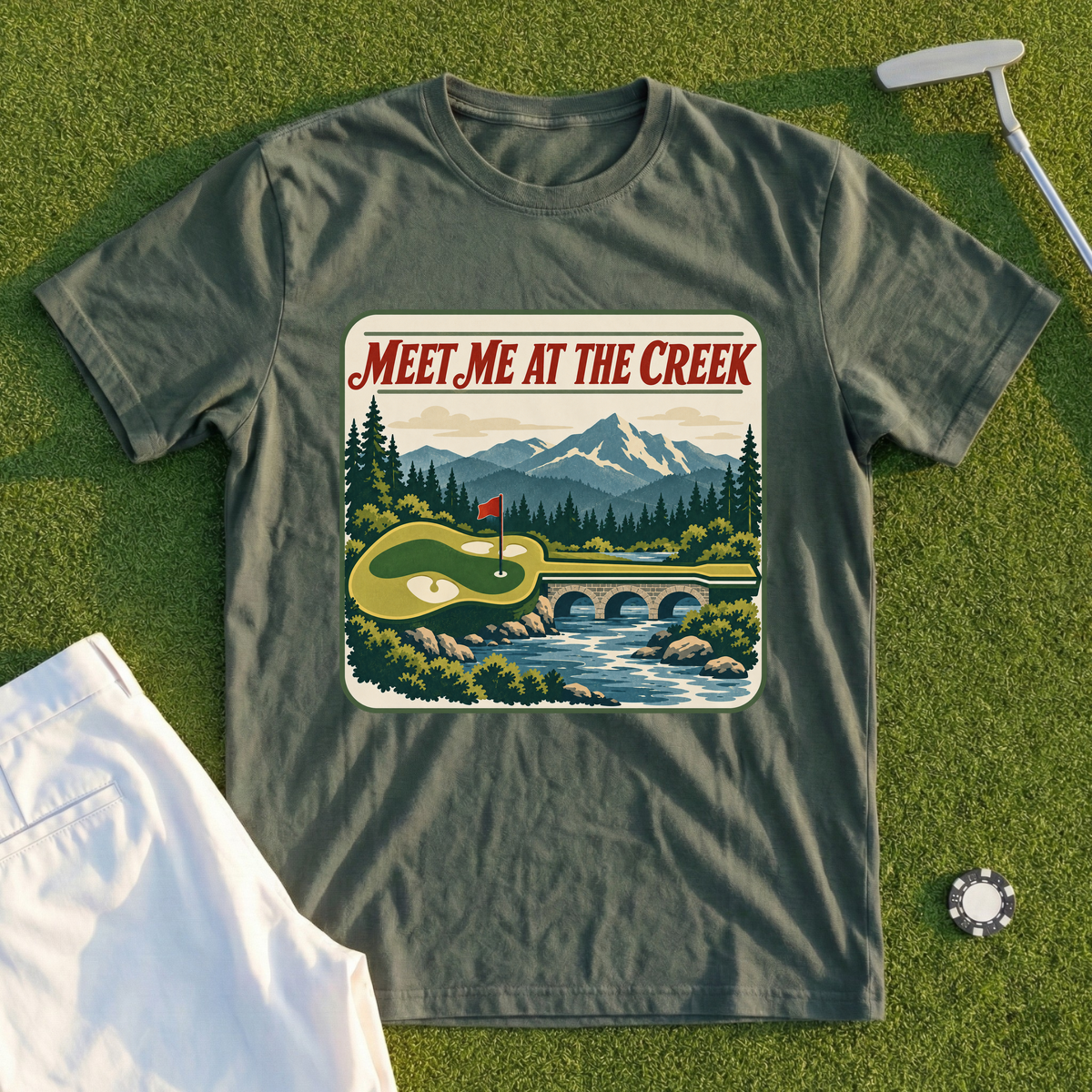 Meet Me At The Creek Travel Poster Tee