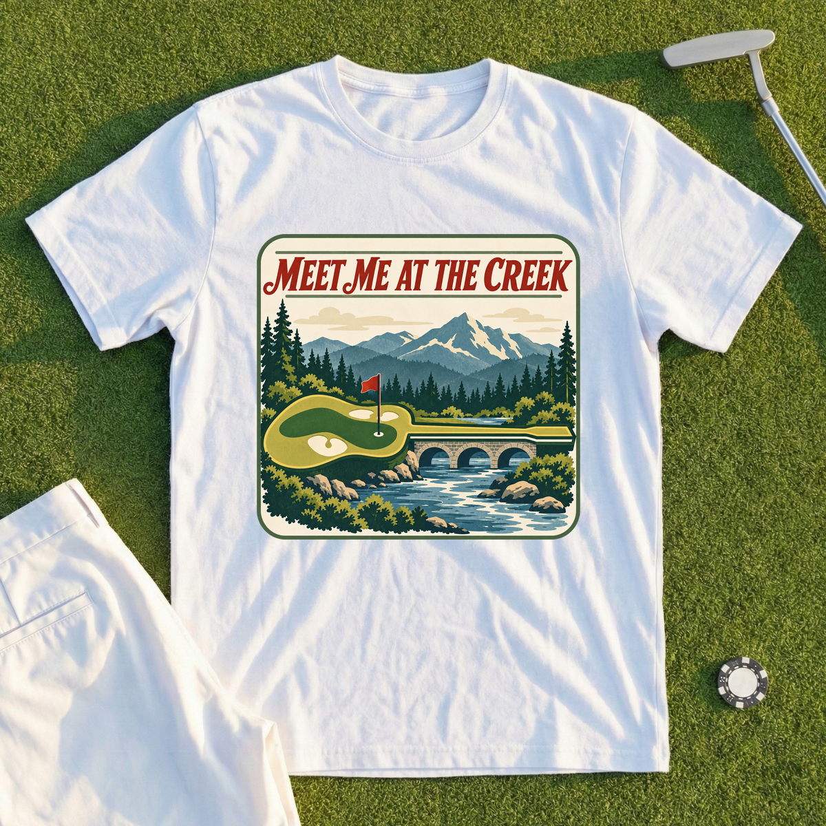 Meet Me At The Creek Travel Poster Tee
