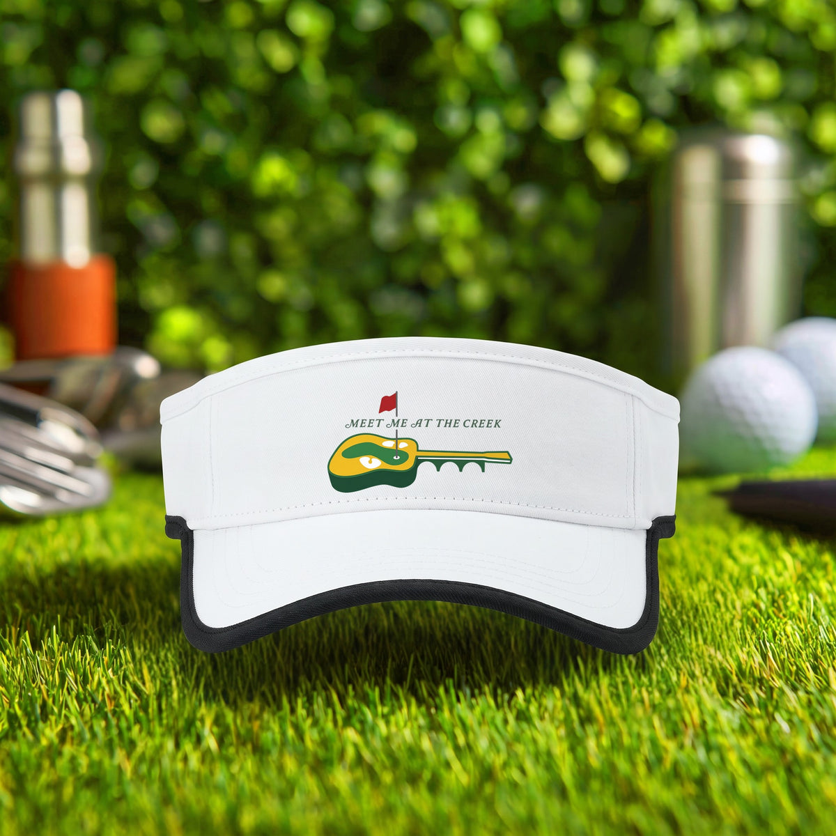 Meet Me At The Creek Visor in White
