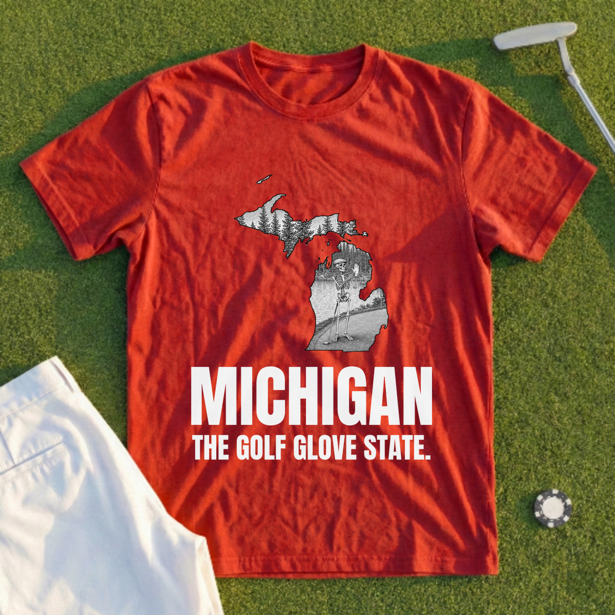 Michigan The Golf Glove State Tee