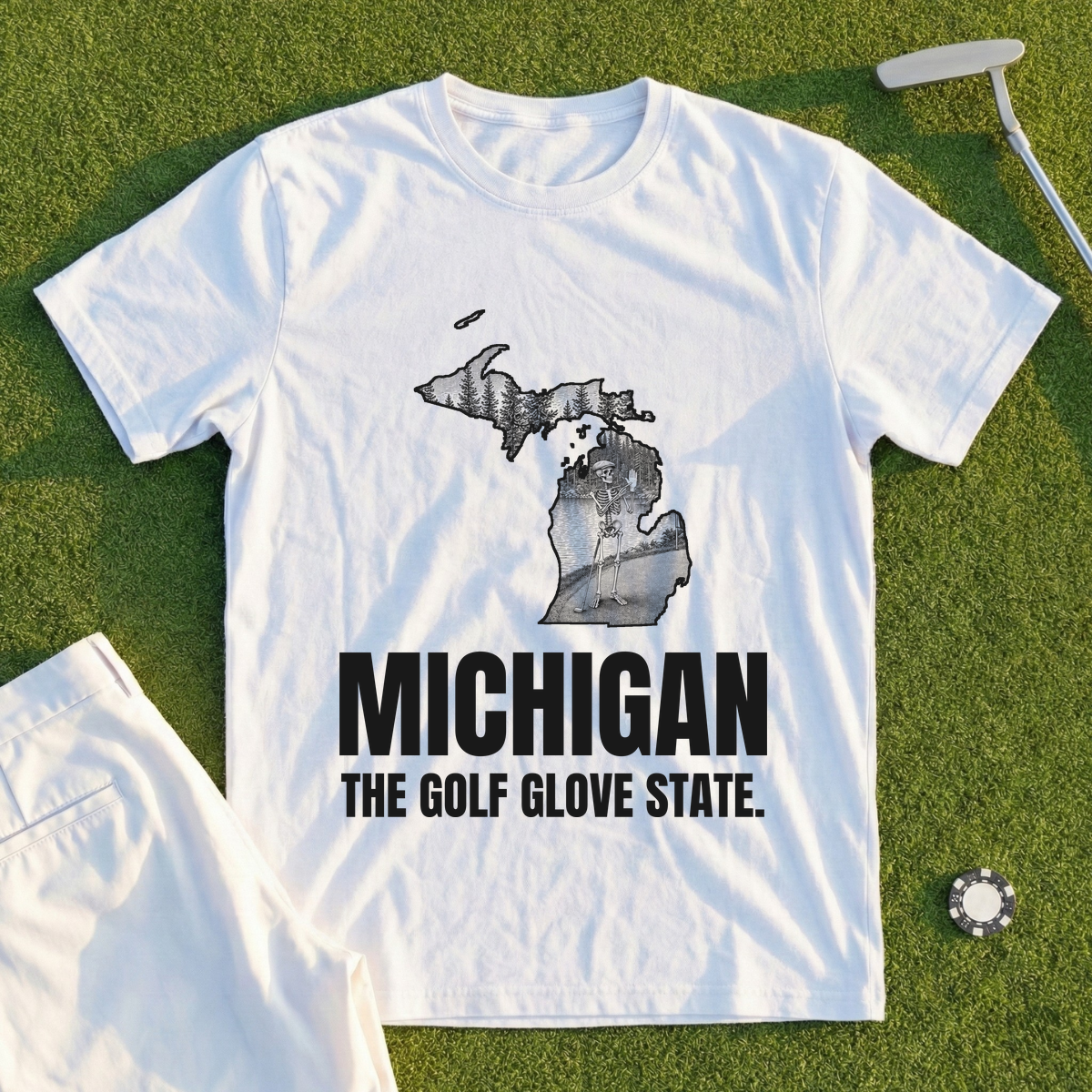 Michigan The Golf Glove State Tee