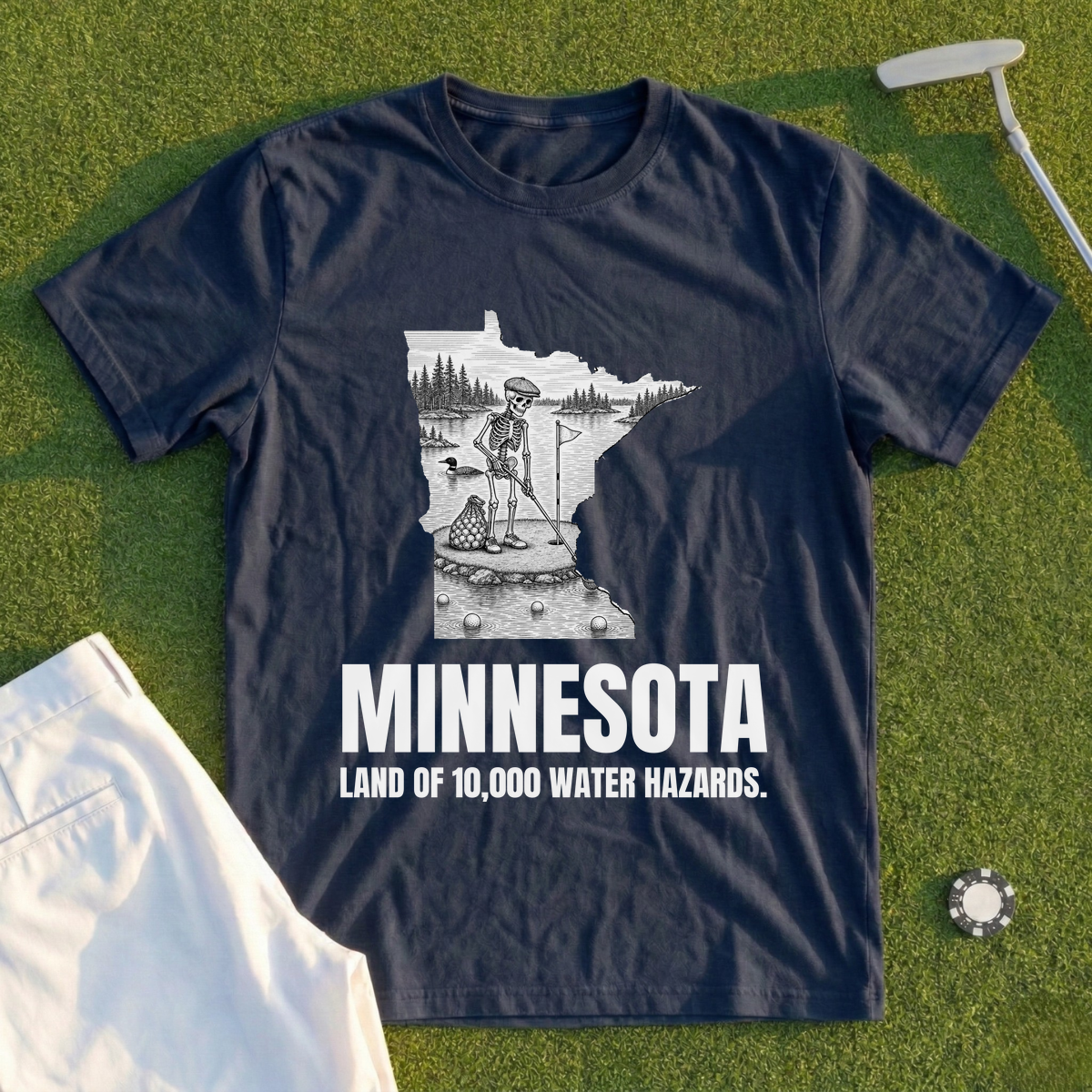 Minnesota Land Of 10,000 Water Hazards Tee