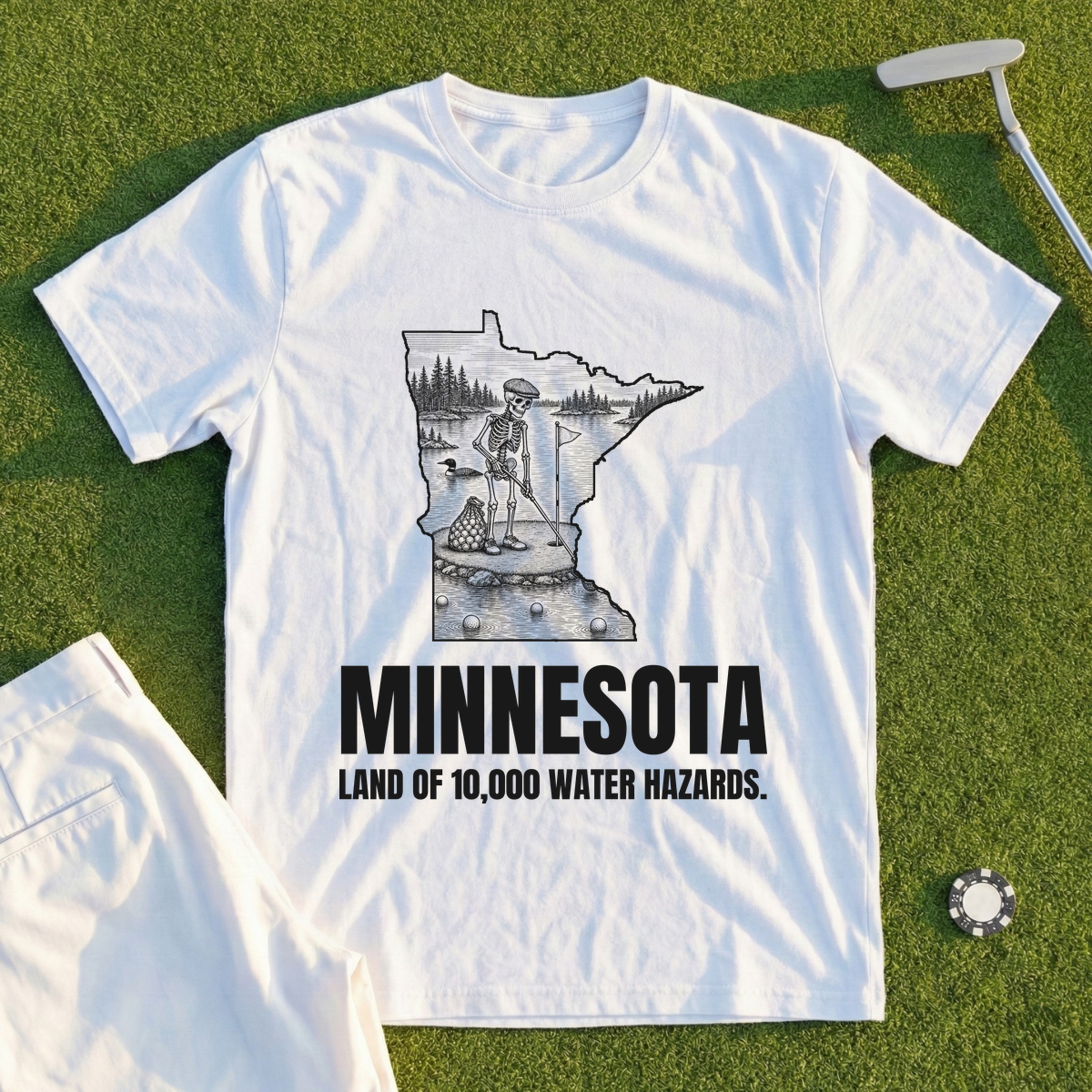 Minnesota Land Of 10,000 Water Hazards Tee